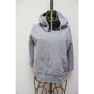 Nili Lotan Janie Cloud Gray Blue Distressed Hoodie Size XS
